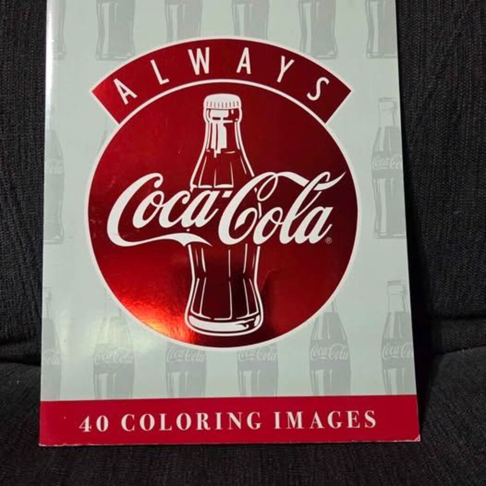 Brand new Coca-Cola Advanced Coloring Book includes 40 coloring images